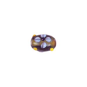 Raised 3D Flower Lampworked Glass Beads 5525