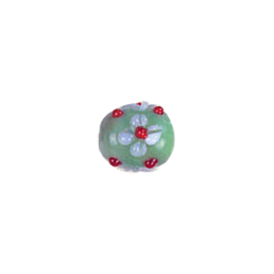 Raised 3D Flower Lampworked Glass Beads 5526