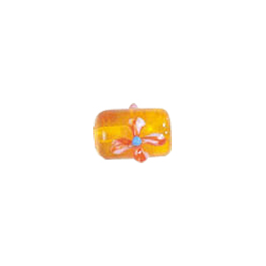 Raised 3D Flower Lampworked Glass Beads 5533