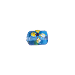 Raised 3D Flower Lampworked Glass Beads 5534