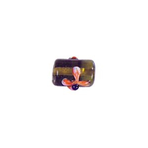 Raised 3D Flower Lampworked Glass Beads 5536