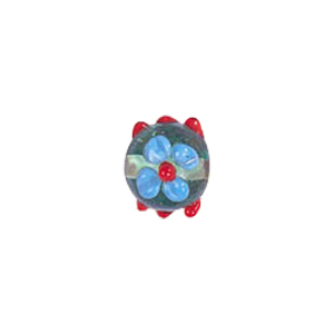 Raised 3D Flower Lampworked Glass Beads 5540