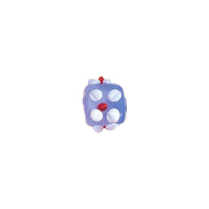 Raised 3D Flower Lampworked Glass Beads 5543
