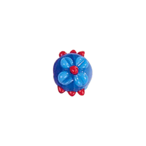 Raised 3D Flower Lampworked Glass Beads 5552