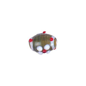 Raised 3D Flower Lampworked Glass Beads 5555