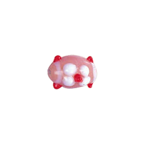 Raised 3D Flower Lampworked Glass Beads 5568