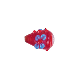 Raised 3D Flower Lampworked Glass Beads 5570
