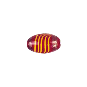 Feather design Oval shaped Lampworked Glass Beads 5612
