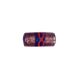 Goldstone band w or swirl Lampworked Glass Beads 5618