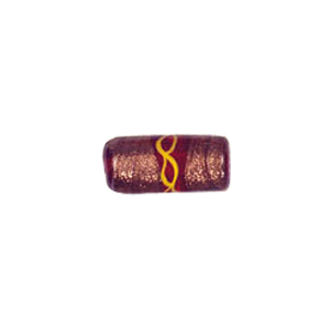 Goldstone band w or swirl Lampworked Glass Beads 5619