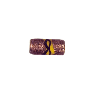 Goldstone band w or swirl Lampworked Glass Beads 5622