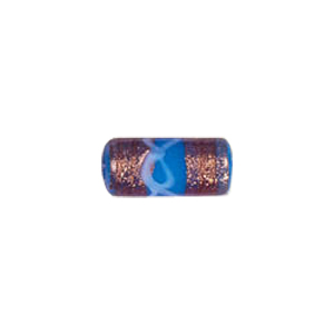 Goldstone band w or swirl Lampworked Glass Beads 5624