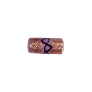 Goldstone band w or swirl Lampworked Glass Beads 5625