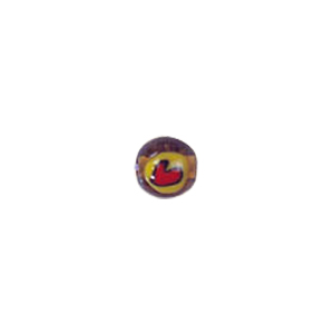 Millefiori slice sandwiched with color line Lamp Glass Beads 5730