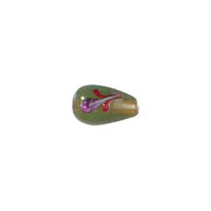 Tree or Flower design decorated Lampworked Glass Beads 5762