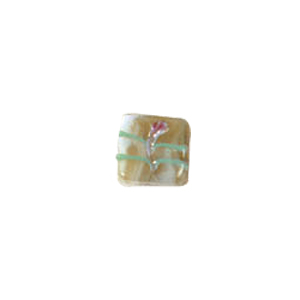 Tree or Flower design decorated Lampworked Glass Beads 5769