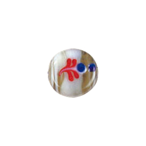 Tree or Flower design decorated Lampworked Glass Beads 5792