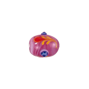 Tree or Flower design decorated Lampworked Glass Beads 5823