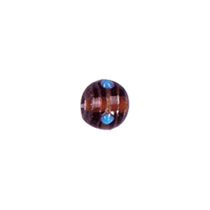 Gold stone striped Lampworked Beads 5845