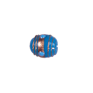 Gold stone striped Lampworked Beads 5855