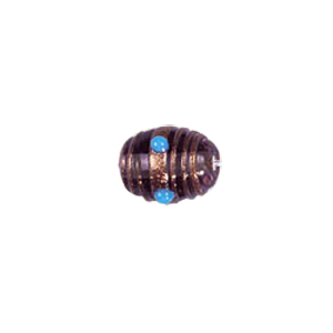 Gold stone striped Lampworked Beads 5868