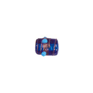 Gold stone striped Lampworked Beads 5871