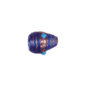 Gold stone striped Lampworked Beads 5890