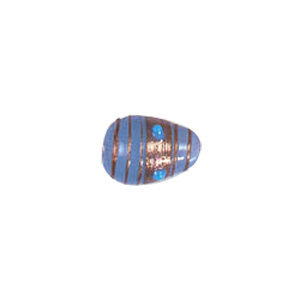 Gold stone striped Lampworked Beads 5904