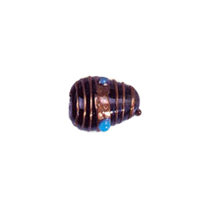 Gold stone striped Lampworked Beads 5905