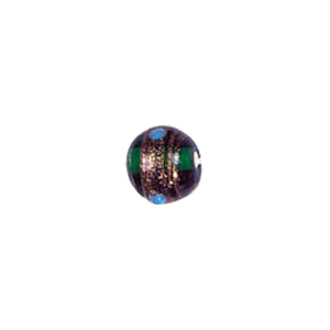 Gold stone striped Lampworked Beads 5848