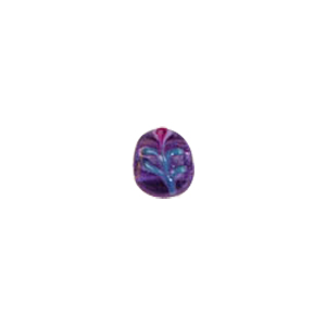 Tree and Flower design decorated Silver foiled Beads 5922