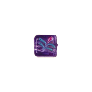 Tree and Flower design decorated Silver foiled Beads 5930