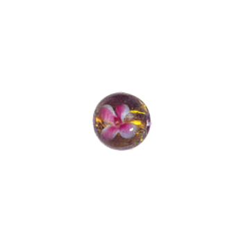 Tree and Flower design decorated Silver foiled Beads 5942