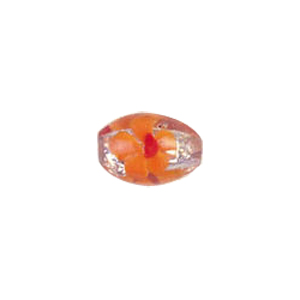 Tree and Flower design decorated Silver foiled Beads 5952