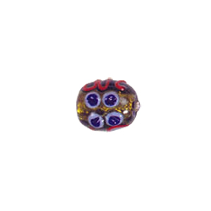 Tree and Flower design decorated Silver foiled Beads 5966