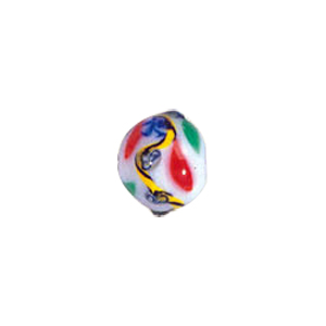 Decorated fusion painting Lampworked Beads 6076