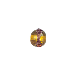 Twisted Gold band Lampworked Glass Beads 6144