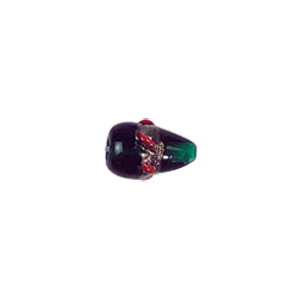 Twisted Gold band Lampworked Glass Beads 6157