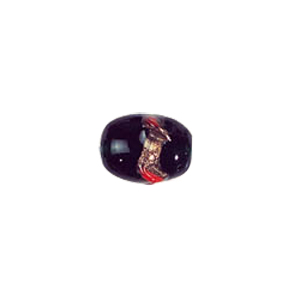 Twisted Gold band Lampworked Glass Beads 6165