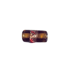 Twisted Gold band Lampworked Glass Beads 6171