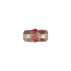 Twisted Gold band Lampworked Glass Beads 6176