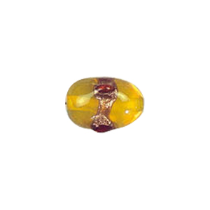 Twisted Gold band Lampworked Glass Beads 6183