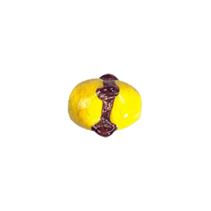 Twisted Gold band Lampworked Glass Beads 6214