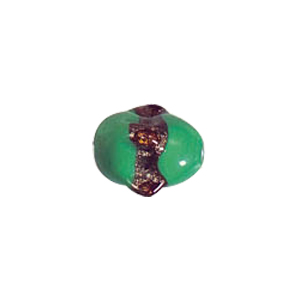Twisted Gold band Lampworked Glass Beads 6216