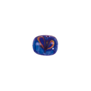 Color lined Flower pattern Lampworked Glass Beads 6270