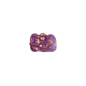 Grape shaped striped Lampworked Glass Beads 6284
