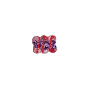 Grape shaped striped Lampworked Glass Beads 6286
