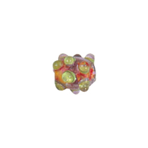 Grape shaped striped Lampworked Glass Beads 6291