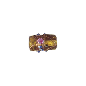 Goldstone stringer Lampworked Large–Glass Beads 6338