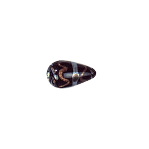 Smoked Swirled Lampworked Glass Beads 6374